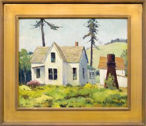 Jon Blanchette, "Untitled (California home)", oil painting fine art for sale purchase buy sell auction consign denver colorado art gallery museum 