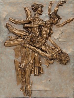Eric James Bransby, "Grand Jete", bronze relief sculpture, art gallery for sale purchase consignment auction