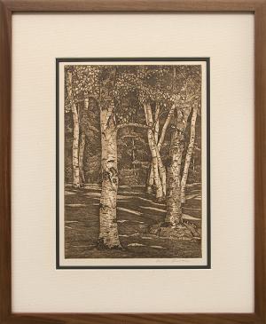 Luigi Lucioni, "Rhythm in White", etching, circa 1950 painting fine art for sale purchase buy sell auction consign denver colorado art gallery museum