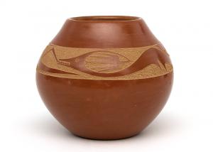 Tony Da San Ildefonso Pottery avanyu Native American Indian antique vintage art for sale purchase auction consign denver colorado art gallery museum