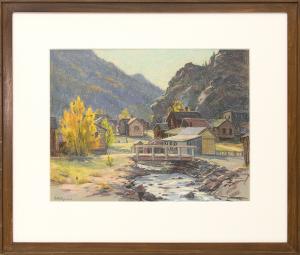 Elsie Haddon Haynes, "Silver Plume, Colorado", pastel, circa 1930-1950, for sale purchase consign auction denver Colorado art gallery museum