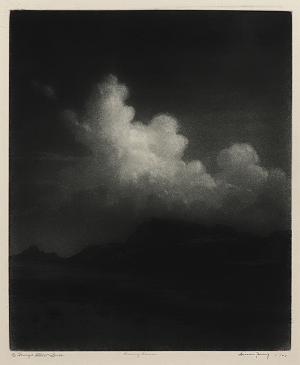 George Elbert Burr, Evening Cloud , Desert Set, etching, circa 1921, engraving, fine art, for sale, denver, gallery, colorado, antique, buy, purchase