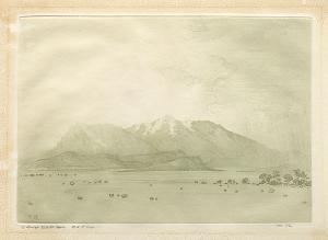 George Elbert Burr, San Francisco Mountains, Arizona , Desert Set, etching, circa 1921, engraving, fine art, for sale, denver, gallery, colorado, antique, buy, purchase