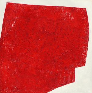Wilma Fiori, Pyrol, #3, late 20th century, early 21st century, abstract, monotype, print, color, red, white, Painting, Vintage, Fine art, for sale, purchase, gallery, museum, Denver, Colorado, consign