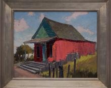 Jon Blanchette, "Joss House, Mendocino (California)", oil painting fine art for sale purchase buy sell auction consign denver colorado art gallery museum