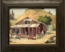 Jon Blanchette, "Second Hand Store - Soquel (California)", oil, c. 1955, painting, for sale purchase consign auction denver Colorado art gallery museum