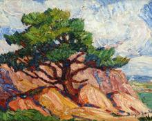 Sven Birger Sandzen, "Old Tree, Manitou, Summer, 1920 (Colorado)", oil, 1920