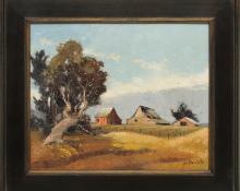 Jon Blanchette, "Little River Farm, Mendocino (California)", oil painting fine art for sale purchase buy sell auction consign denver colorado art gallery museum