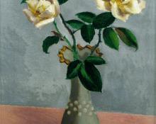Ernest Fiene, "White Roses", oil, c. 1933