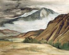 Ethel Magafan, "Mt. Sopris", gouache on paper, c. 1945