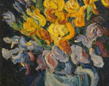 sandzén, Sven Birger Sandzen, "Untitled (Irises)", oil on canvas, c. 1920
