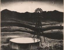 Peter Hurd, "Water Tank", lithograph, c. 1936