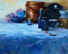 Ray Vinella, "Country Blue", oil on canvas, 1983