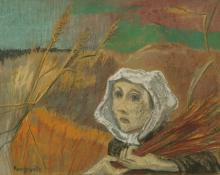 Peppino Gino Mangravite, "Untitled (Autumn Harvest)", gouache, c. 1940