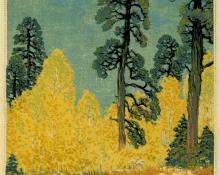 Gustave Baumann, "Pine and Aspen; 84/125", woodcut, 1946 painting for sale