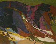 Ethel Magafan, "The Barrier", tempera on board, c. 1950