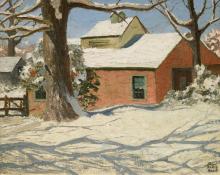 Robert Wesley Amick, "Snow in Denver", oil, c. 1935