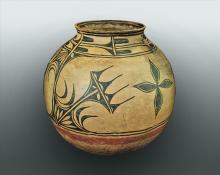 cochiti storage jar, historic pueblo pottery circa 1860 19th century antique