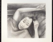 Ross Eugene Braught, "Portrait of child", graphite, 1963 for sale purchase consign auction denver Colorado art gallery museum