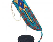 Plains Indian Beaded Knife Sheath, Sioux, 19th Century For Sale David Cook Galleries Denver Colorado art gallery museum 