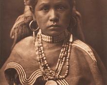 Edward Sheriff Curtis, "Jicarilla Maiden", photogravure, 1906