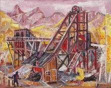 Frank Train, "Victor Mine", oil, c. 1950