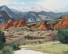 Alexander L. Eagleson, "Garden of the Gods", oil on canvas, mid 20th century