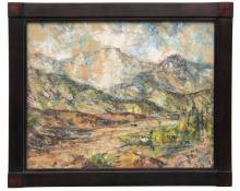 Charles Ragland Bunnell, "Untitled (Pike's Peak, Colorado)", oil, 1961 painting for sale purchase consign auction denver Colorado art gallery museum