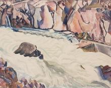 Helen Katharine Forbes, "Rock Bound Pool", watercolor, c. 1930