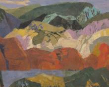 Ethel Magafan, "Secluded River", tempera