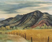 Ethel Magafan, "Wheat Field", watercolor, 1941