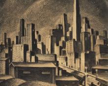 Charles Ragland Bunnell, "Untitled (Kansas City)", mixed media, 1938