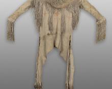 War Shirt, Kiowa, circa 1880, hide fringe 19th century antique american indian clothing
