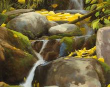 Cydney Springer, "Autumn Cascade (Stream off Fall River Road) (Rocky Mountain National Park)", oil