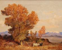 Fremont Ellis, "Untitled", oil, circa 1930 new mexico