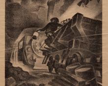 Eric James Bransby, "Gold Train (Artists Proof; edition of 2 prints)", lithograph, 1941 for sale purchase art gallery