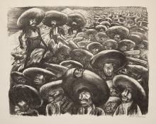 Jose Clemente Orozco, "Zapatistas", lithograph, 1935
