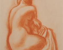 Boardman Robinson, "Nude", conte crayon for sale purchase