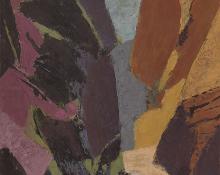 Ethel Magafan, "Remote Canyon (Colorado)", oil, 1968 abstract mid century painting for sale art gallery auction woodstock 