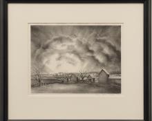 Victoria Huntley, "Dawn Came; edition of 250", lithograph, 1946 for sale purchase consign auction denver Colorado art gallery museum