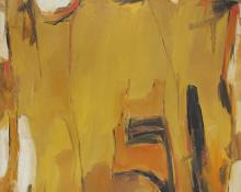 Janet Lippincott, "Untitled (Composition in Yellow)", oil, 20th century