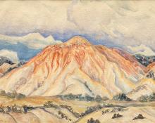 Ina Annette, "Rock Candy Mountain, Utah", watercolor, 1931 painting