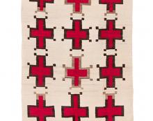 Trading Post Rug, Navajo, circa 1900 spider woman cross for sale purchase consign auction art gallery museum denver