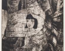 Gene (Alice Geneva) Kloss, "Indian Infusion; 1/50", etching, 1967