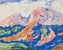 Birger Sandzen, "Untitled", watercolor, circa 1925 painting for sale purchase auction consign denver colorado art   gallery museum
