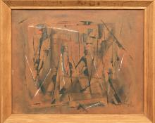 Charles Ragland Bunnell, "Untitled (Abstract Expressionist Composition)", oil, 1954, for sale purchase consign auction denver Colorado art gallery museum