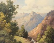 Robert Wood, "Limpia Creek", oil painting for sale purchase auction consign denver colorado art gallery museum