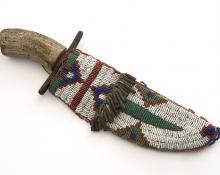 Knife & Sheath, Sioux, circa 1890 19th century Native American Indian antique vintage art for sale purchase auction consign denver colorado art gallery museum