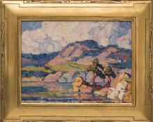Birger Sandzen, "Lake in the Rockies (Colorado)", oil painting fine art for sale purchase buy sell auction consign denver colorado art gallery museum
