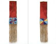 Tobacco Bag, Nez Perce, last quarter of the 19th century 19th century Native American Indian antique vintage art for sale purchase auction consign denver colorado art gallery museum